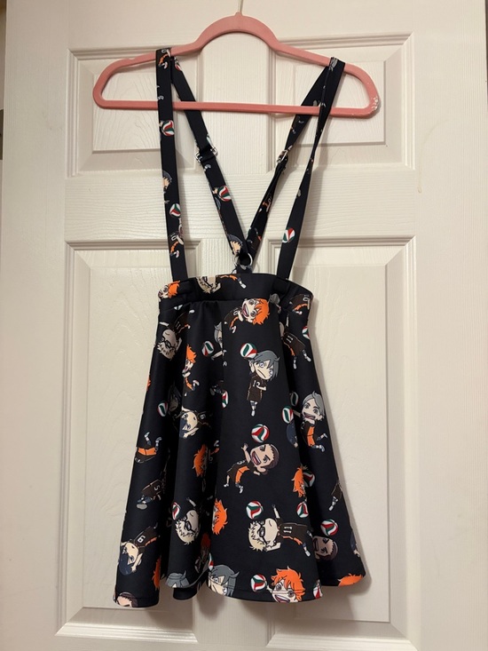 Hot Topic Dresses & Skirts - Hot Topic Black Suspender Skirt with Haikyu